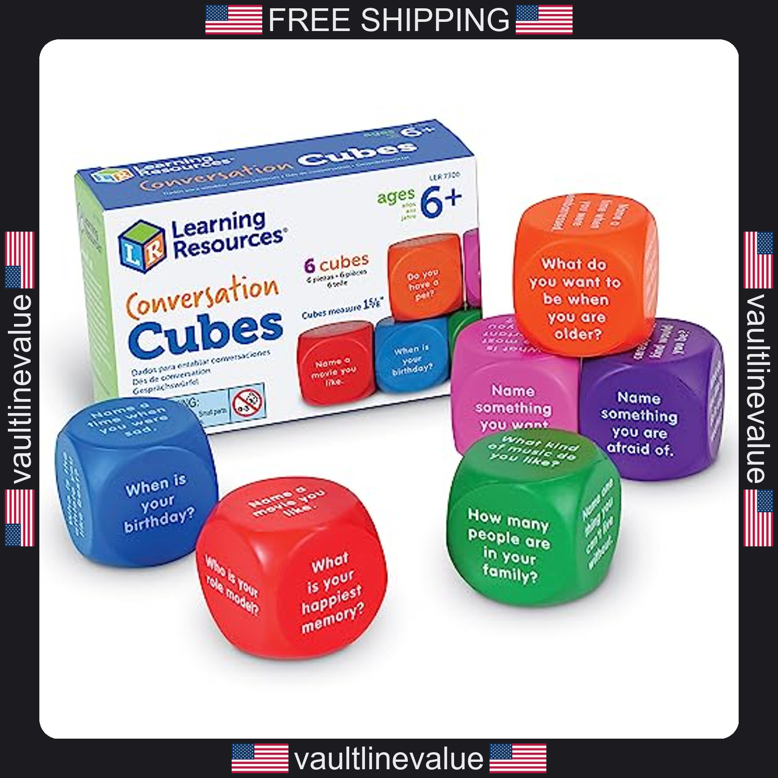 Learning Resources Conversation Foam Cubes for Social Emotional Learning Ages 6+