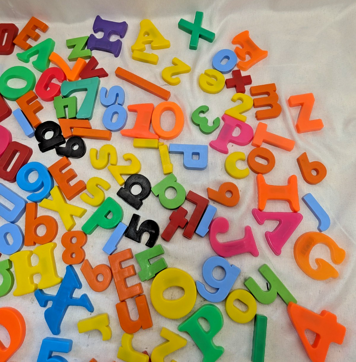 Vintage Magnetic Letters Numbers Lot Educational Math