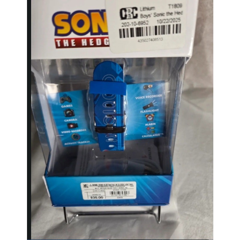 Sonic The Hedgehog Kids Interactive Smartwatch Touchscreen Camera Games Blue New