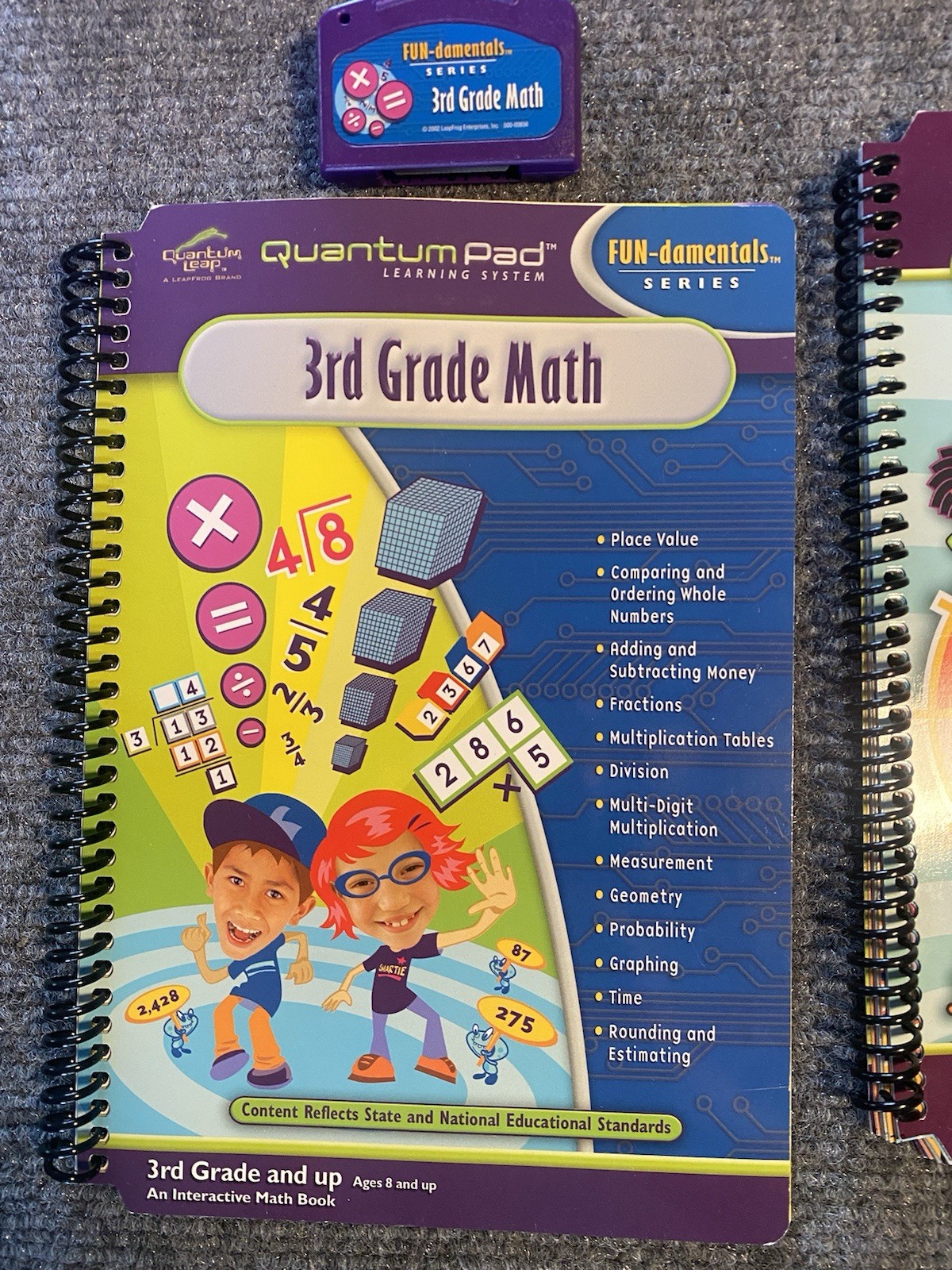 Quantum Leap Pad Leapfrog 3rd Grade Math, Science, Grammar, History BkCartridge