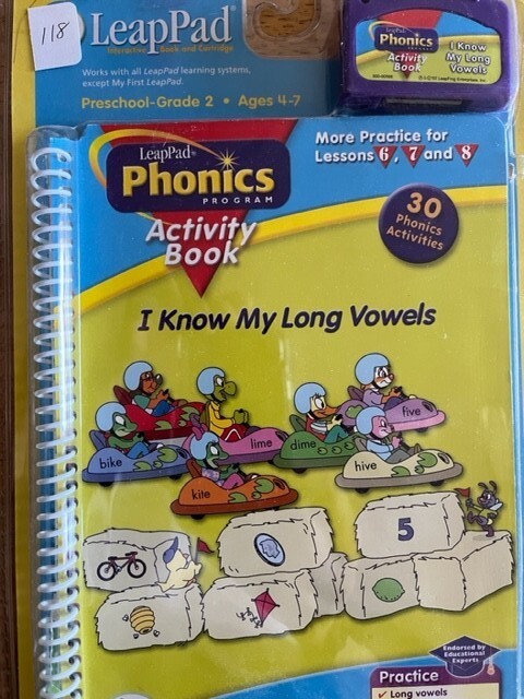 128 Leap Pad Phonics Activity Book I Know My Long Vowels Preschool-Grade 2
