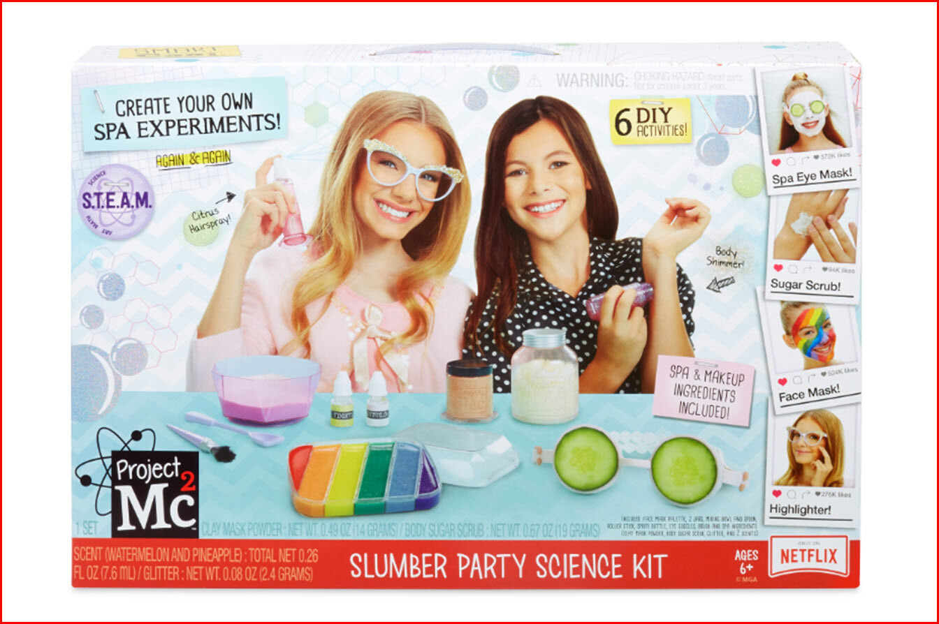 Project Mc2 SLUMBER PARTY Science Kit – 6 SPA Treatments – Scrubs Masks ❤️NEW❤️