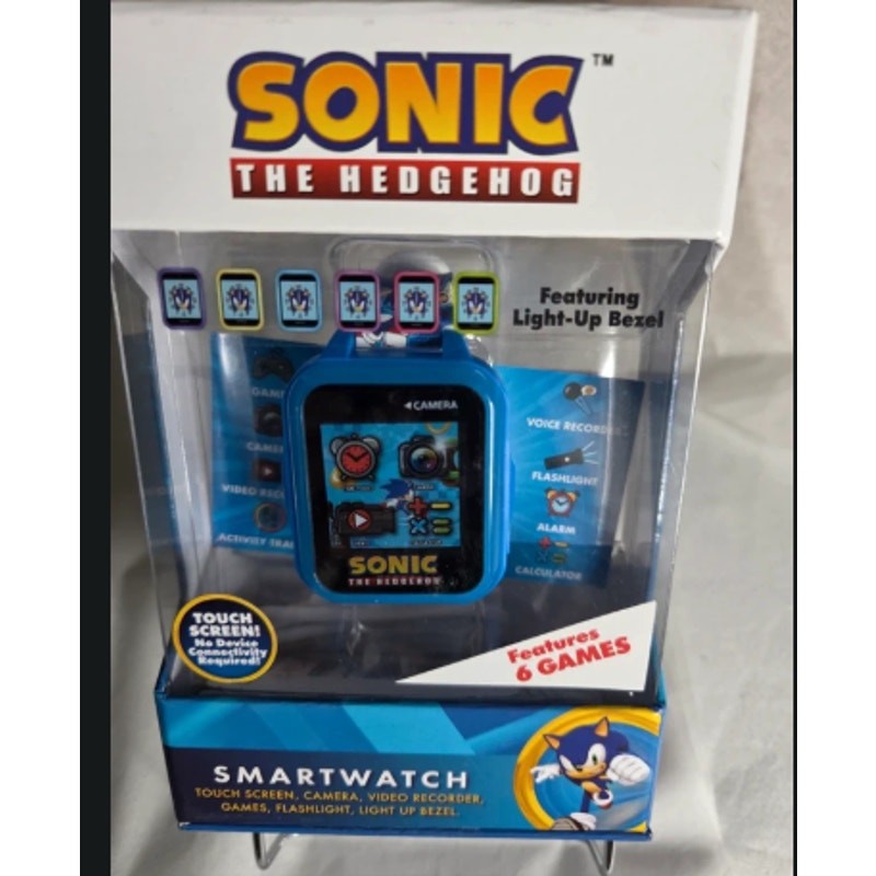 Sonic The Hedgehog Kids Interactive Smartwatch Touchscreen Camera Games Blue New