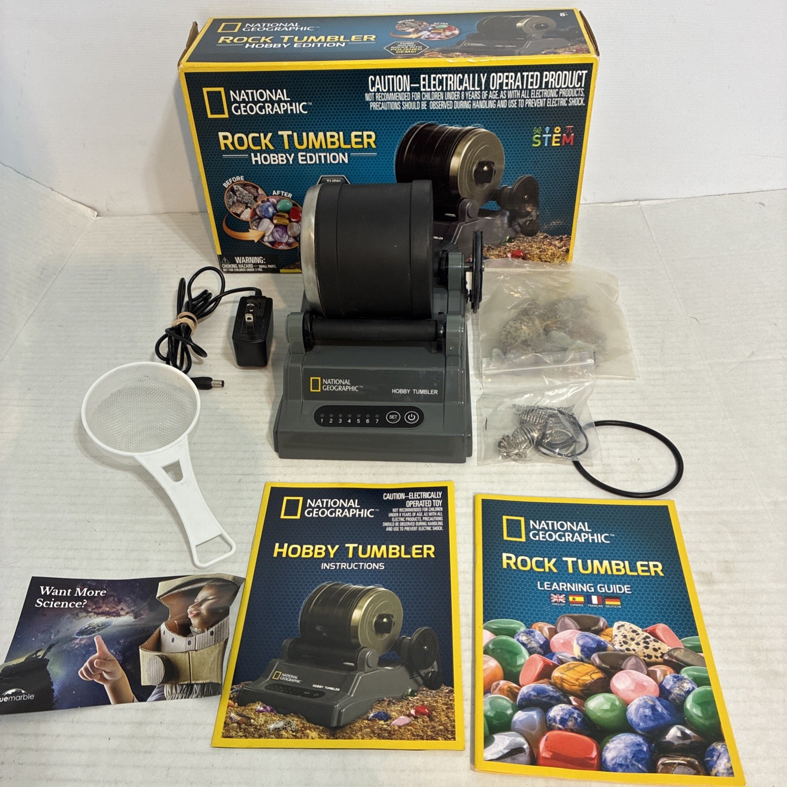 National Geographic Rock Tumbler Hobby Edition STEM Science Kit – Used Once!