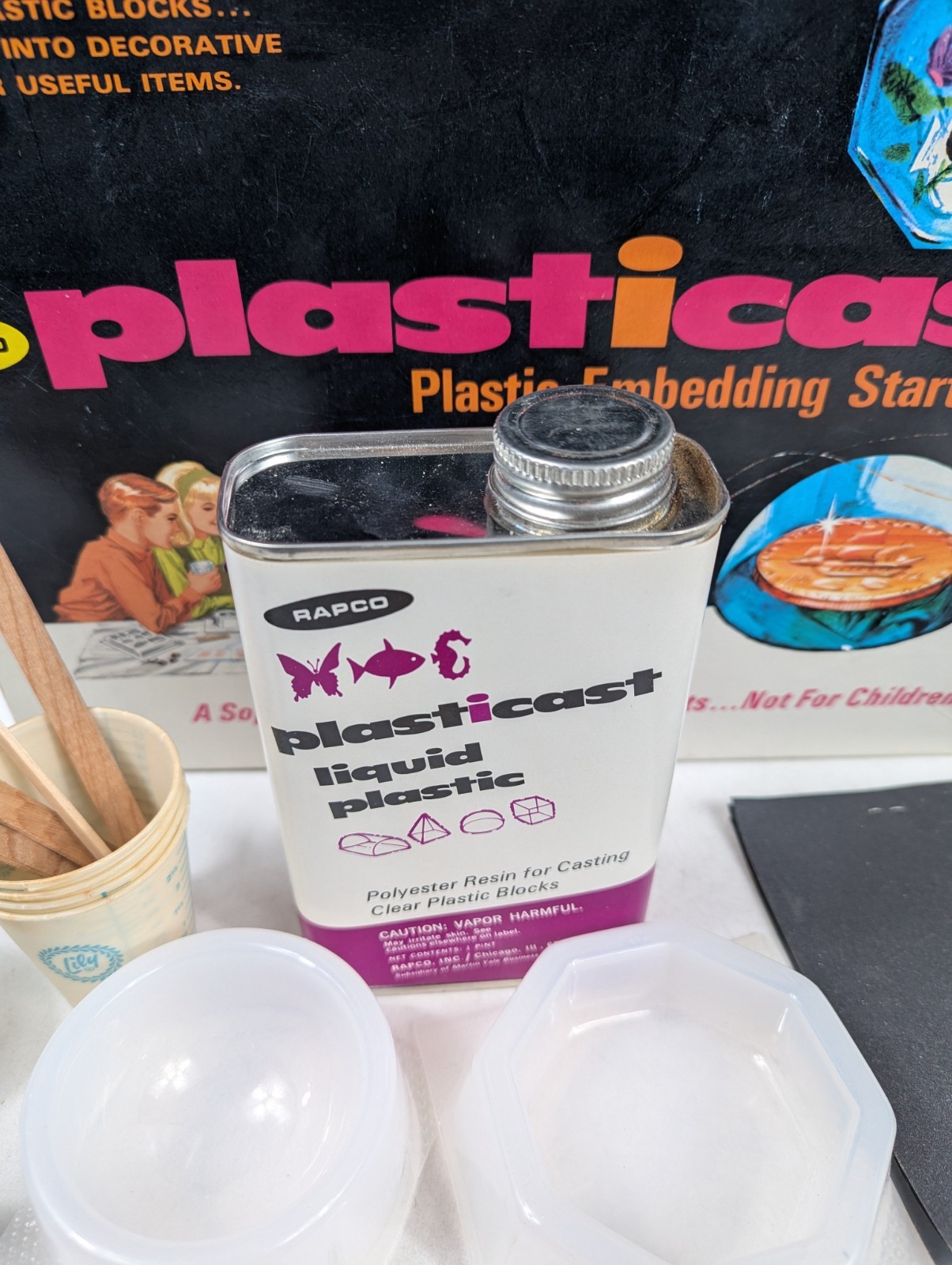 Vintage RAPCO Plasticast Embedding Starter Set Resin Craft Kit 1960s