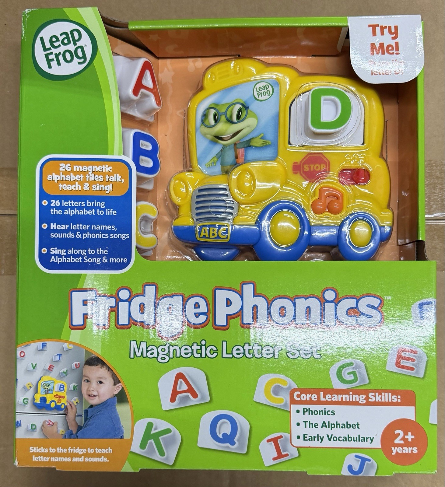 New LeapFrog Fridge Phonics Magnetic 26 Interactive Letter Set Musical Bus