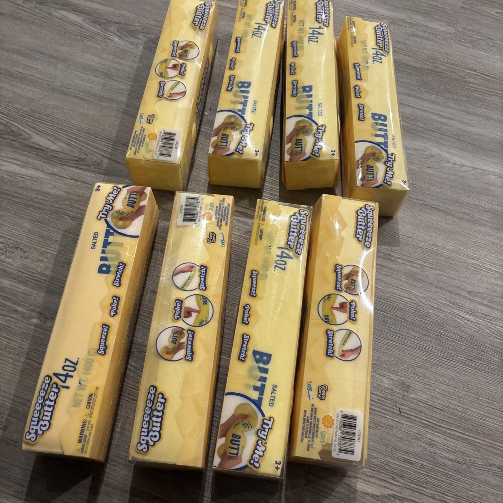14 Oz Squishy Squeezy Butter Sunny Days LOT OF 8 Authentic Brand New