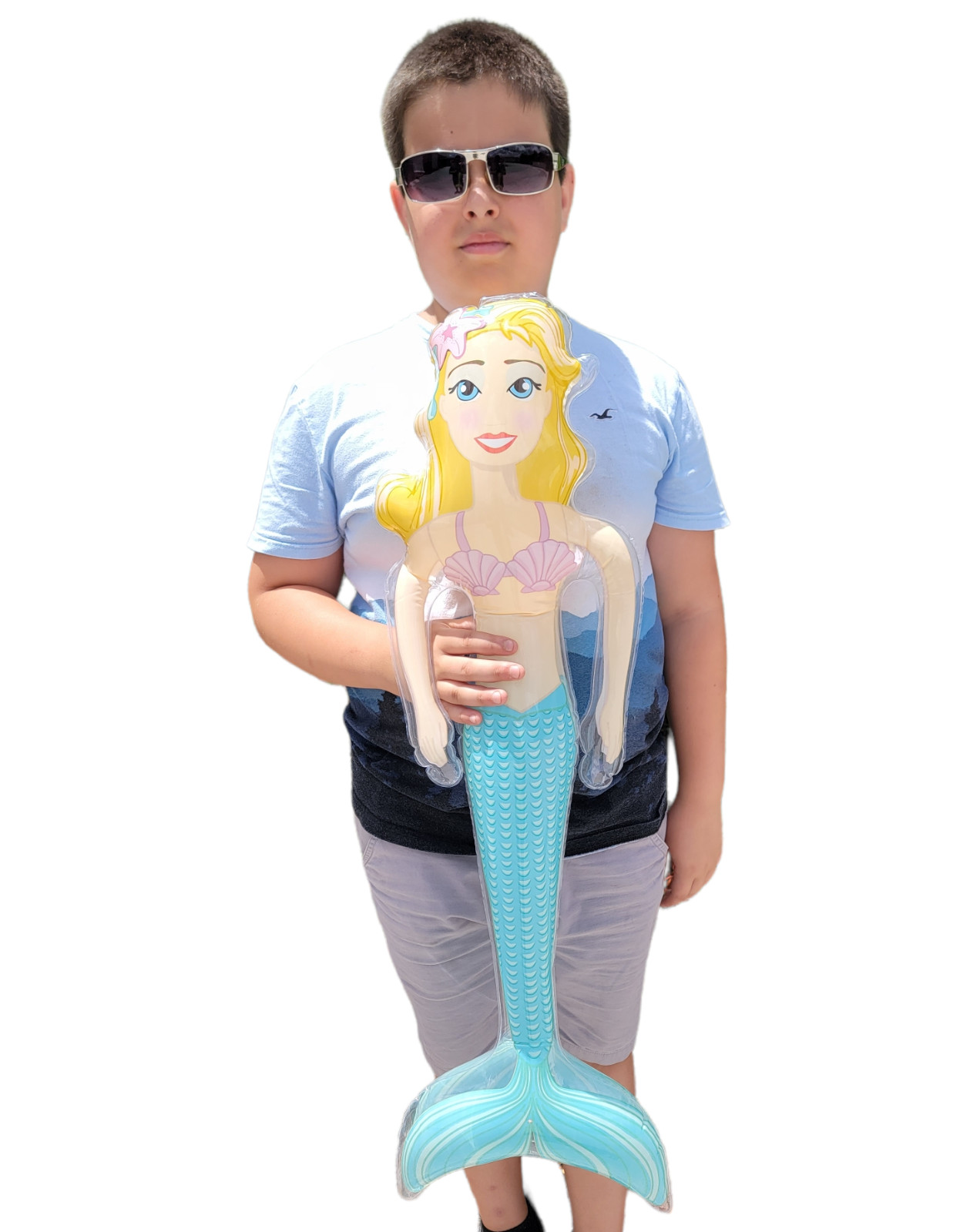 Cool Colorful Inflatable Mermaids (About 33″) 2 Pack -Blond and Brunette Mermaid