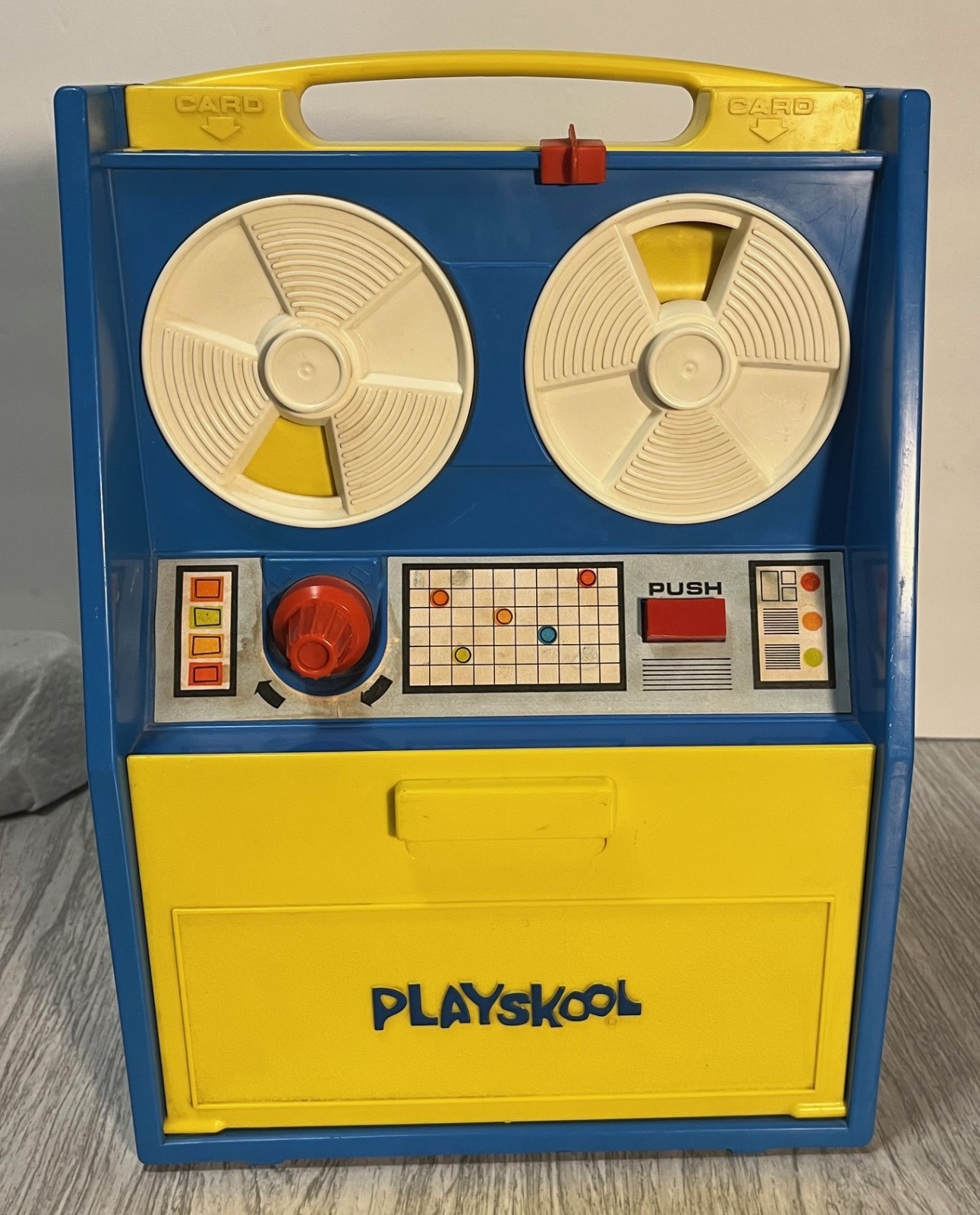 Vintage 70s Playskool Reel to Reel Play ‘N Learn Computer Interactive with Cards