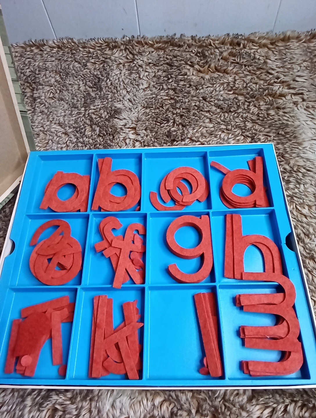 Vintage 1960s INSTRUCTO Flannel Board Visual Aids Lower Case Letters A-Z #41