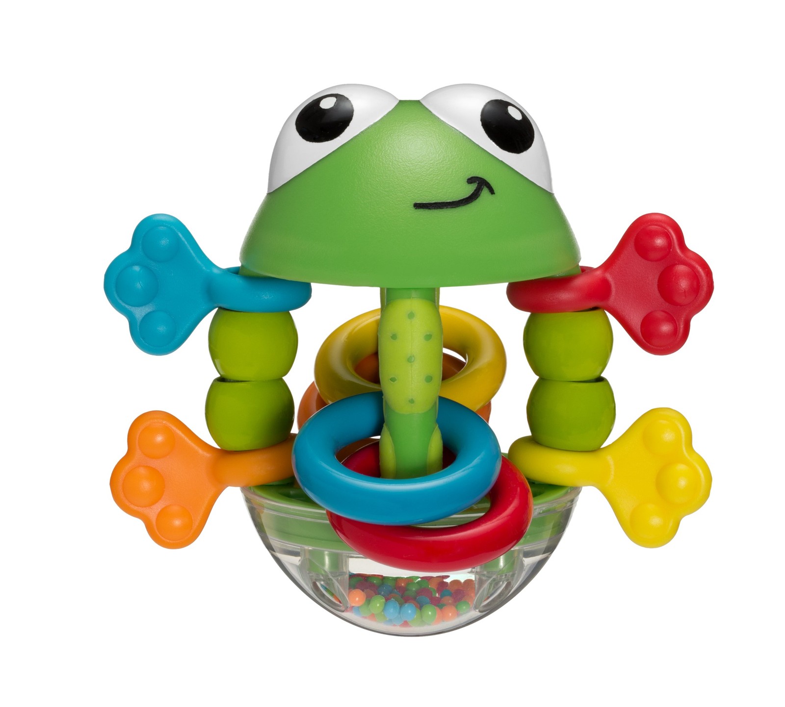 Infantino Flip Flop Frog Rattle 1 Count (Pack of 1), multicolor
