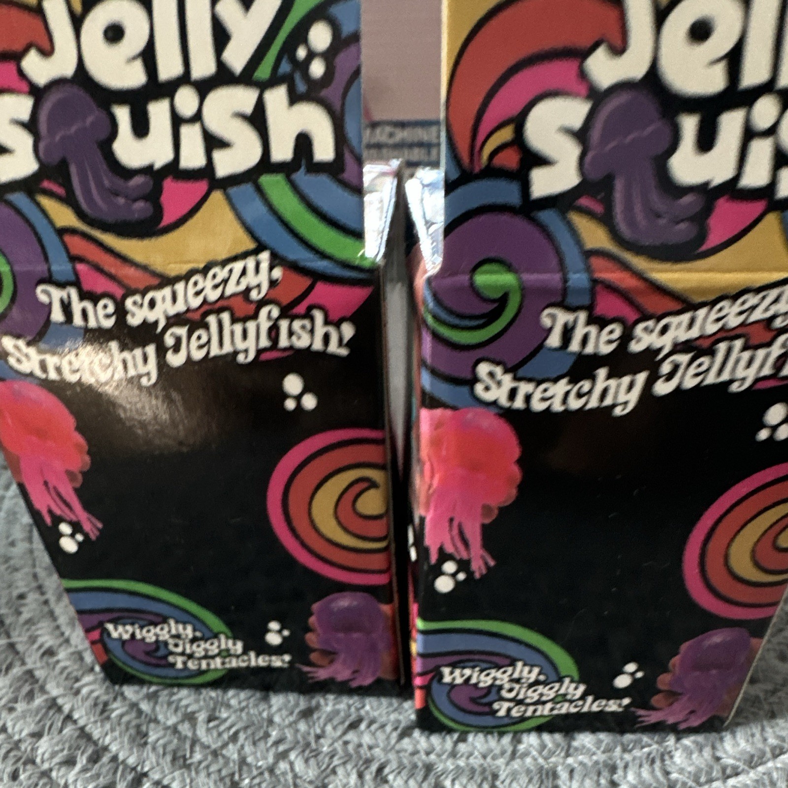 Jelly Squish Jellyfish Super Solid Squish Toy, Pink/Purple, 2-Pack