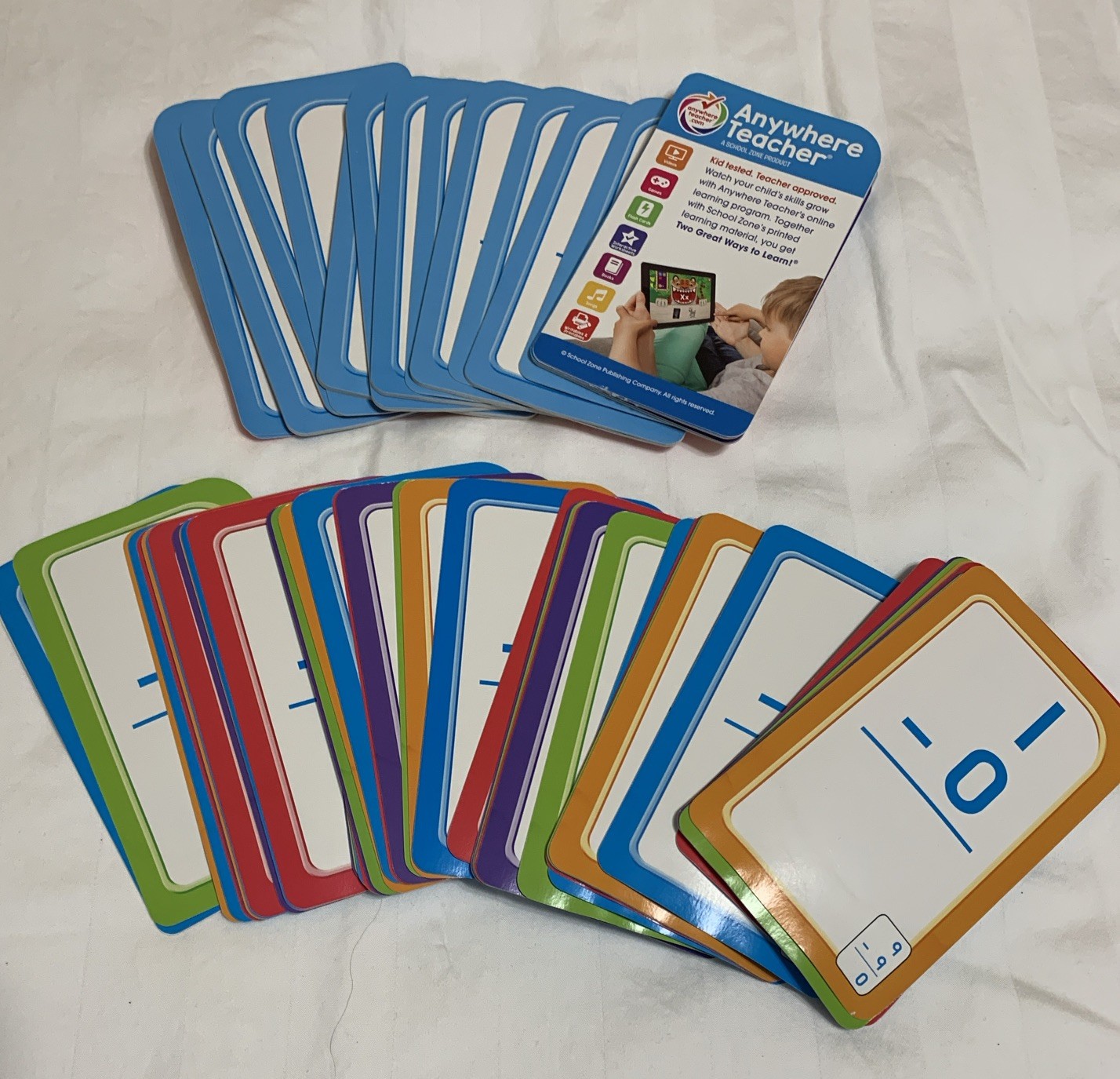 School Zone Flash Cards Addition and Subtraction 0-12, Ages 6+