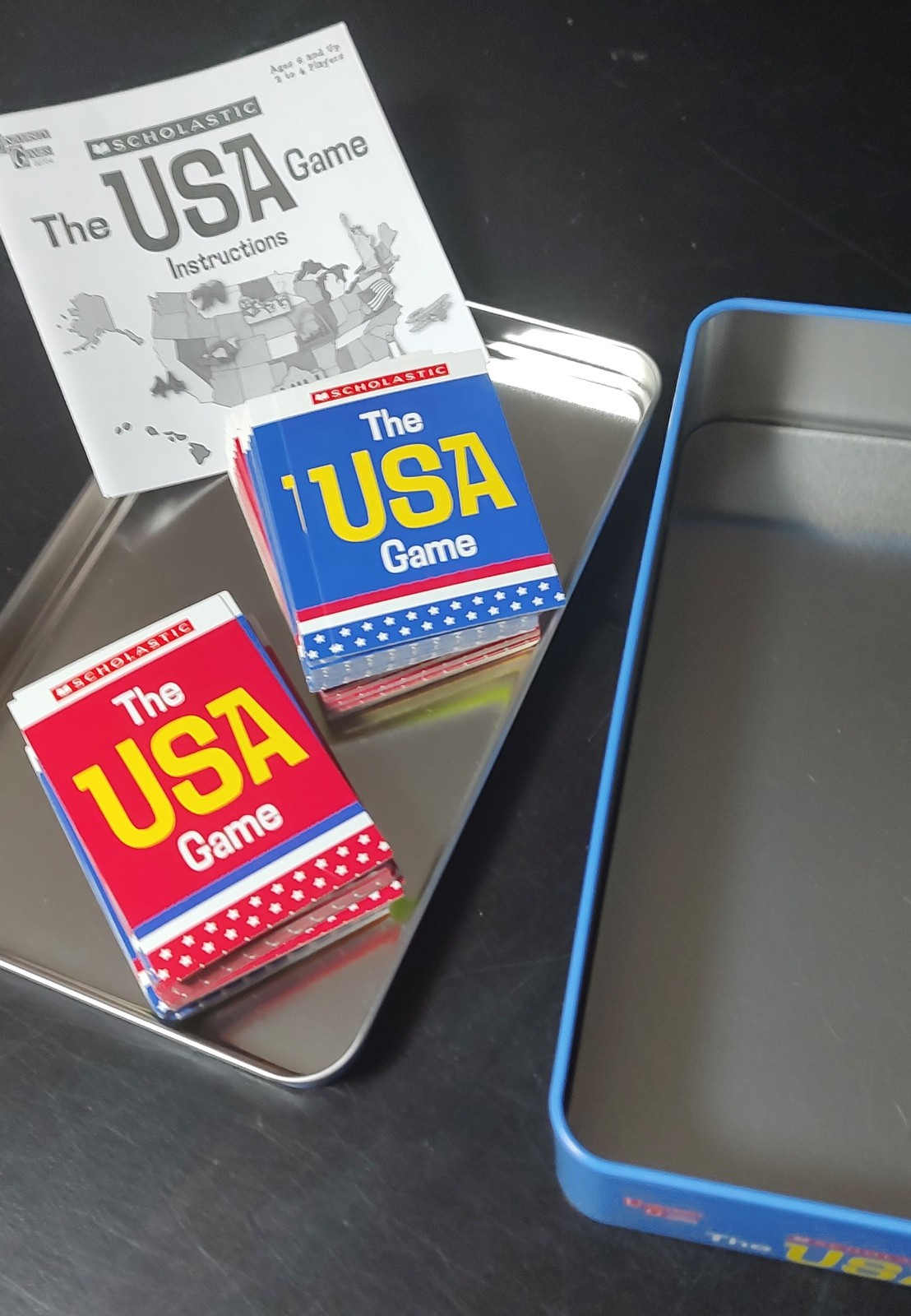 The USA Game by University Games. age 6 and up, 2-4, cards and instructions