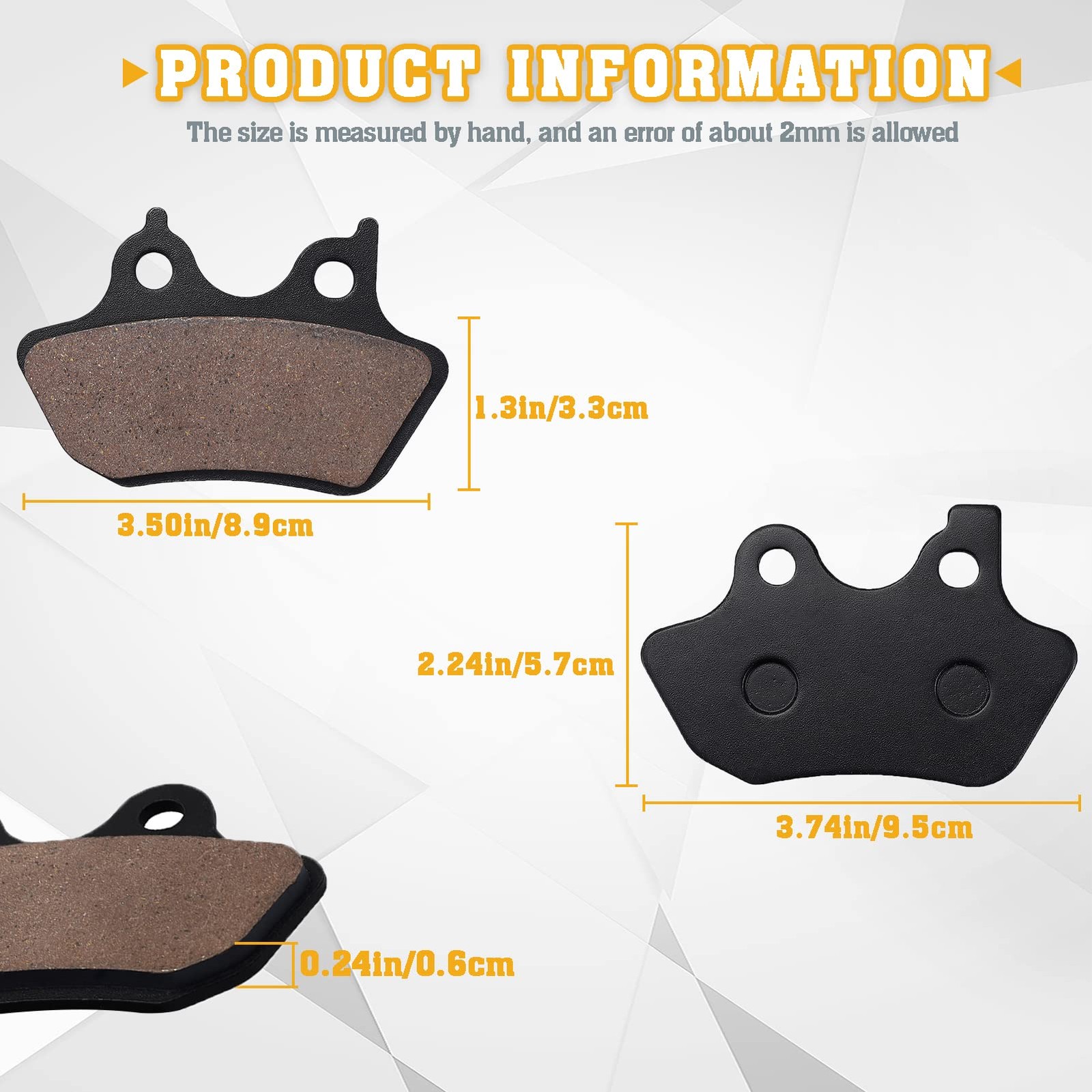 Cyleto Front & Rear Brake Pads for Harley Heritage Softail FLSTCI FLSTC…