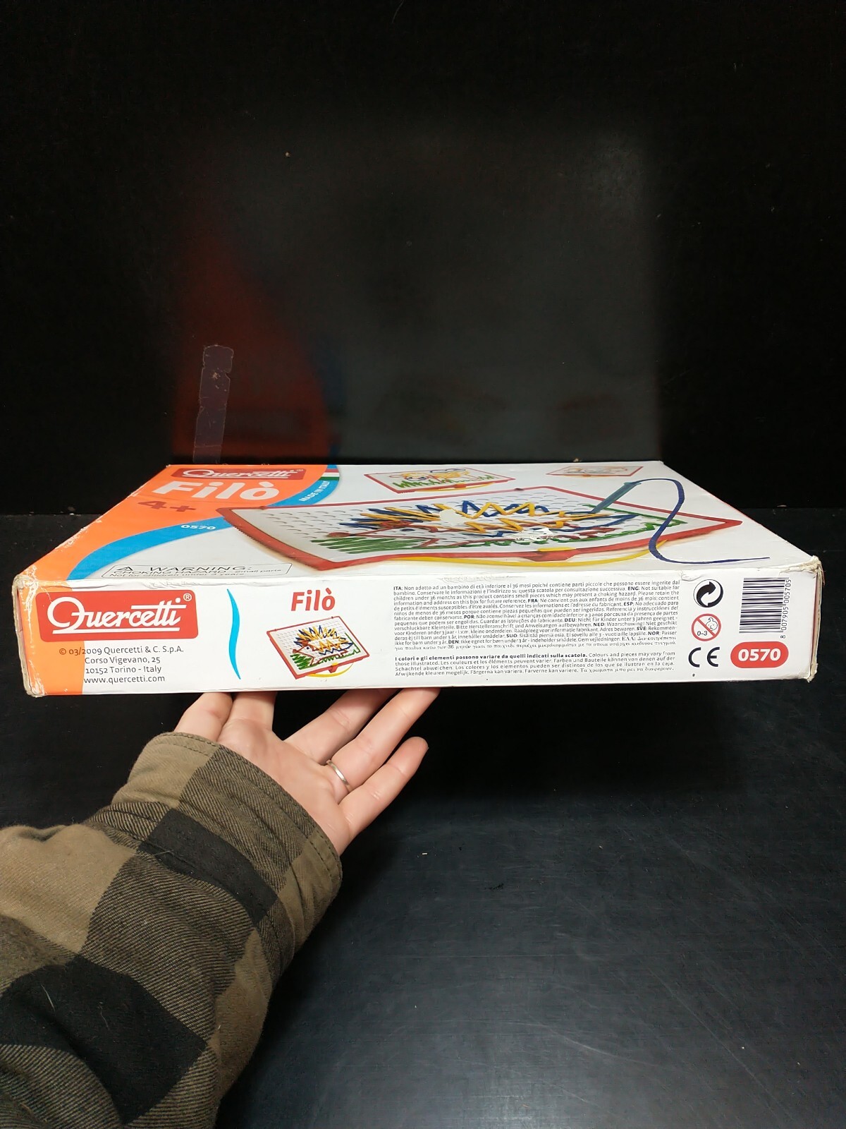 *INCOMPLETE* Quercetti Filo Lacing Board Italy kids Fine Motor Skills 2009 0570