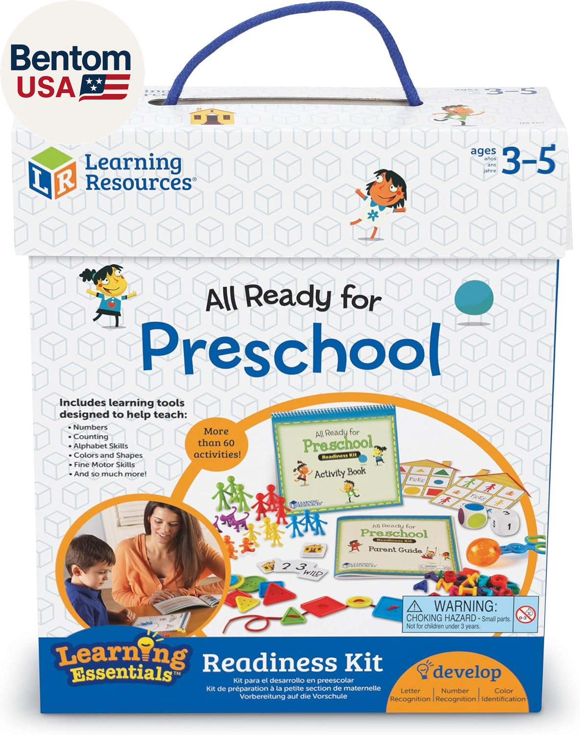 All Ready for Preschool Readiness Kit – 60 Activities Set, Ages 3+, Kindergartne