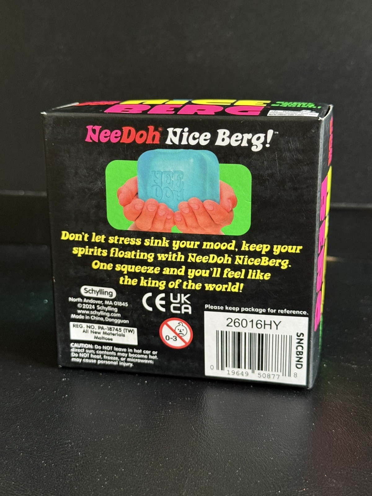 NEEDOH Nice Berg Blue XL GIANT Solid Squish Cube Ice Block NEW FREE SHIPPING