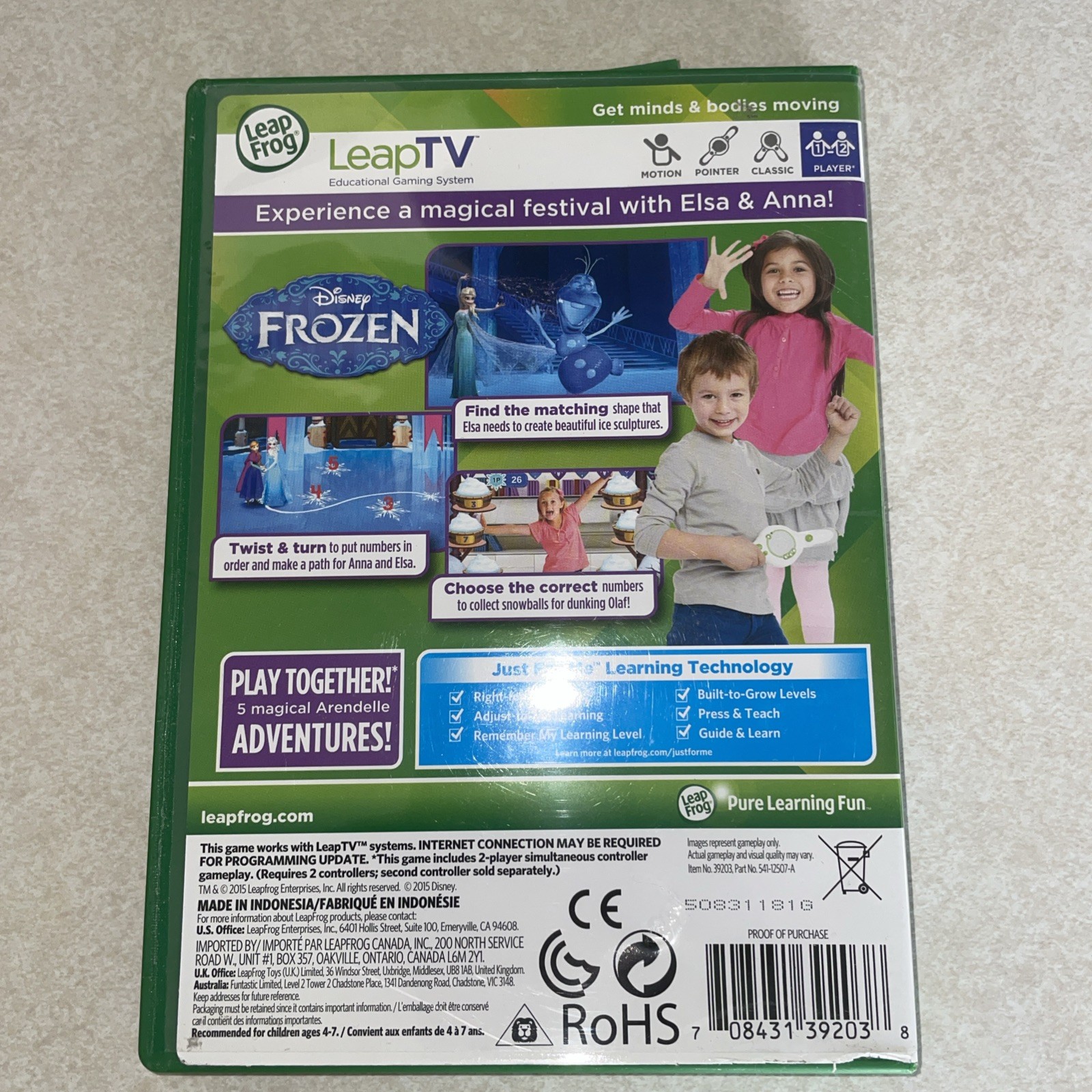 Leap Frog LeapTV Disney Frozen – Pre K – 1st Grade- 4-7 Years