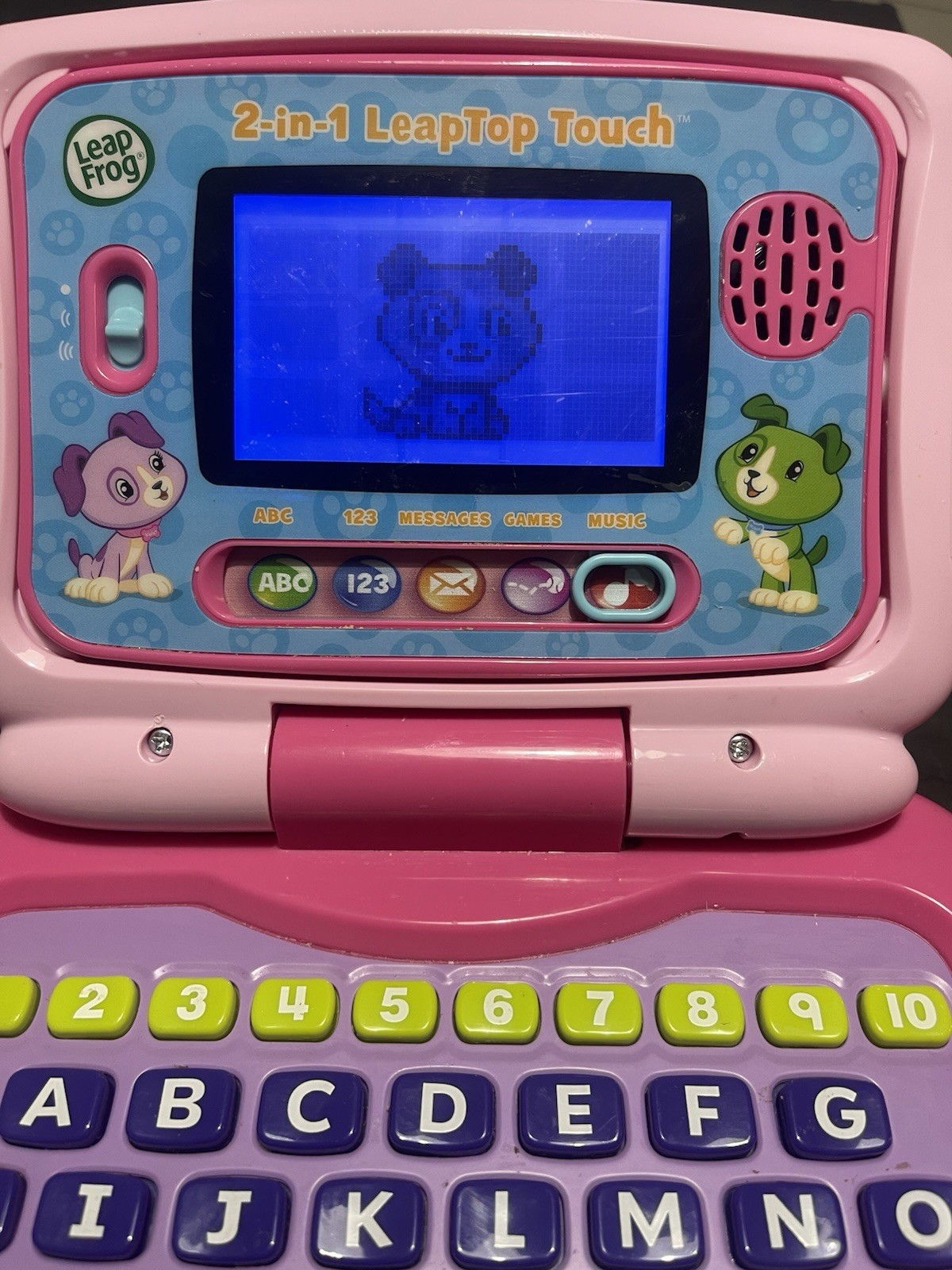 LeapFrog 2 In 1 Leaptop Touch Laptop Tablet Computer For Kids Pink Tested