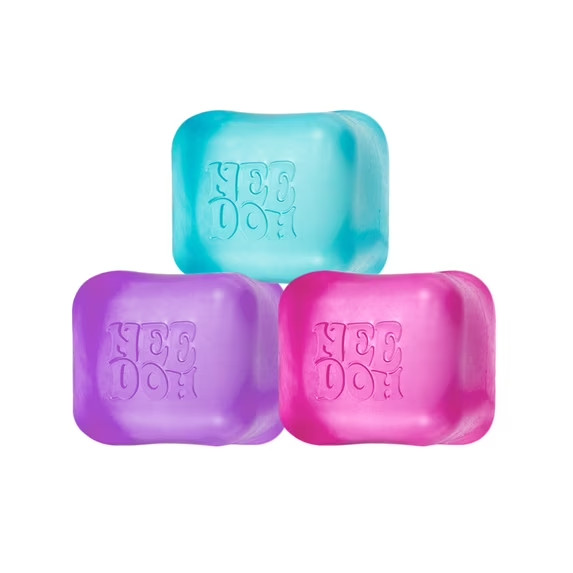 NeeDoh Nice Ice Baby, Satisfying Square Sensory Toys, 4 Pack, 100% Authenic