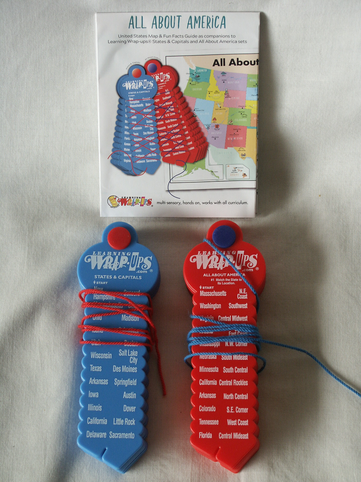 Usborne Learning Wrap-Ups All About America and States & Capitals Plus Map
