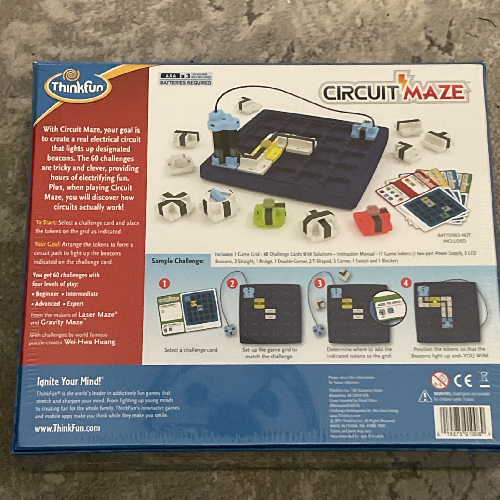 Thinkfun CIRCUIT MAZE Electric Current Logic BOARD GAME New Sealed
