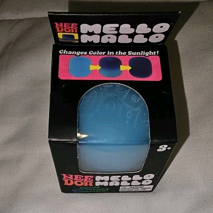 Nee Doh Blue Mello Mallo Squishy Stress Anxiety Fidget UV Color Changing Toy