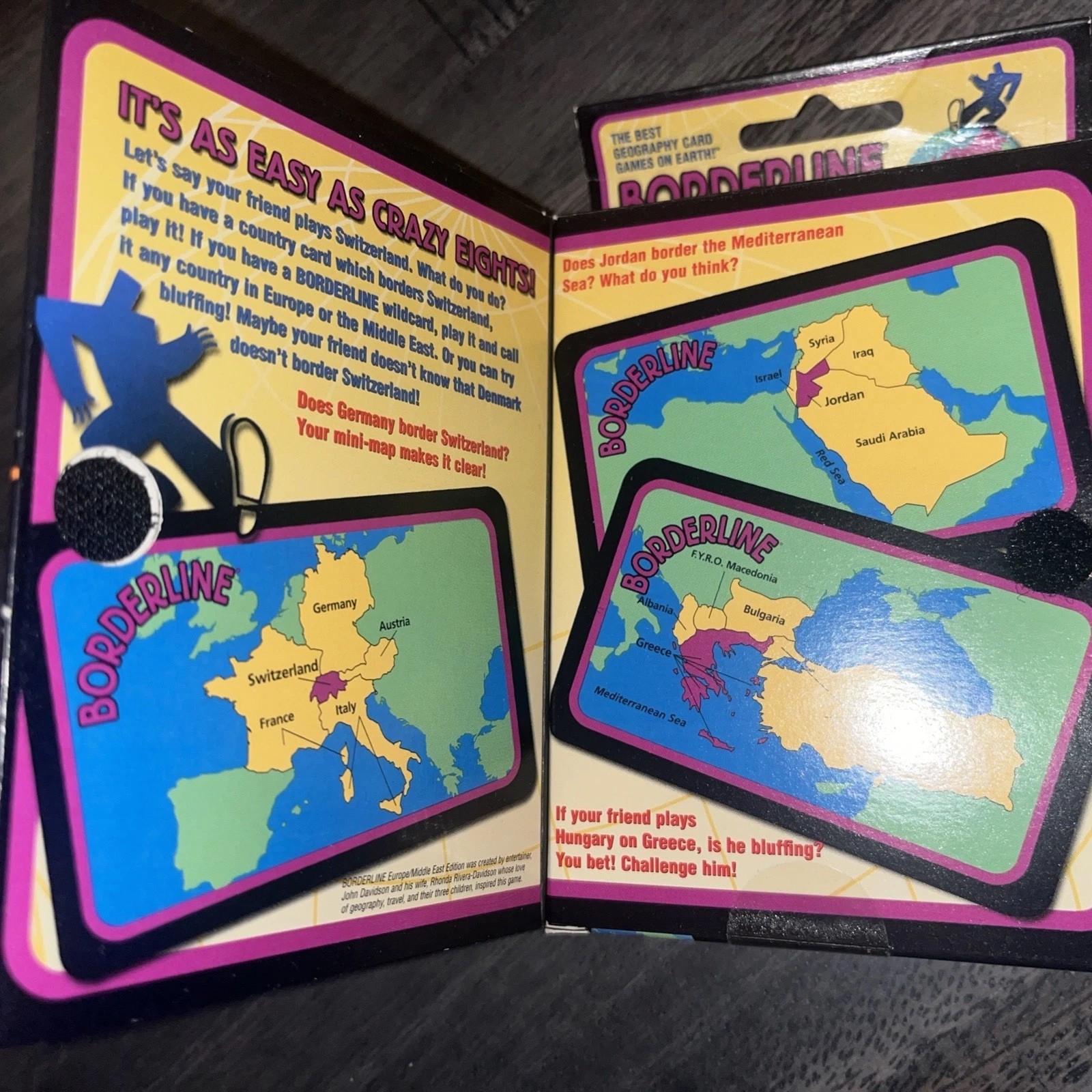 Borderline Geography Card Game Europe/Middle East Edition Oppenheim Toy Ages 8+