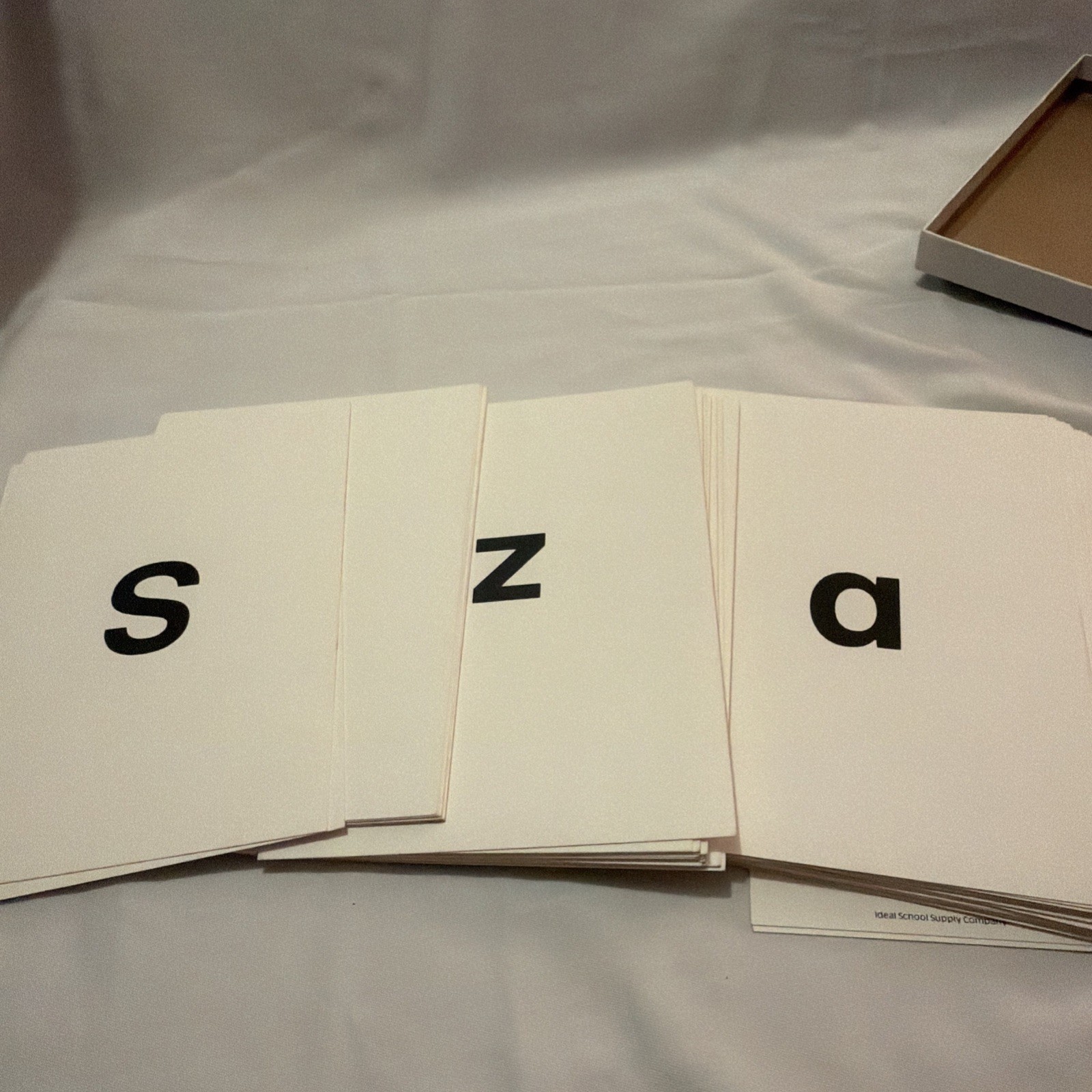 1985 Ideal Alphabet Flash Cards homeschool early learning 52 cards complete