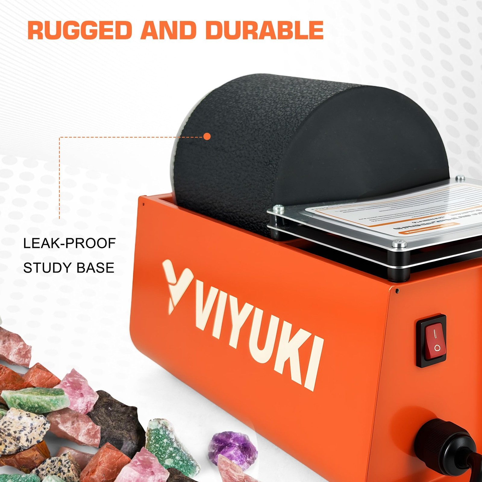 Rock Tumbler Kit- 3 Lb. Extra Large Capacity Barrel, Complete Rock Polisher w…