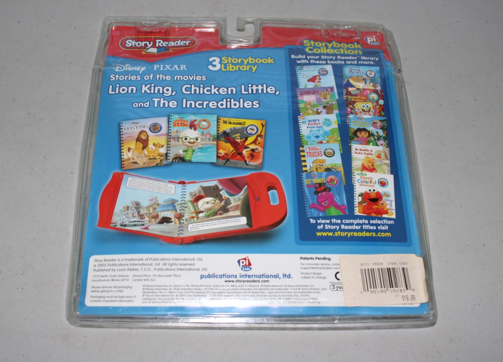 NOS Story Reader Cartridge/Books Chicken Little Incredibles The Lion King *READ*