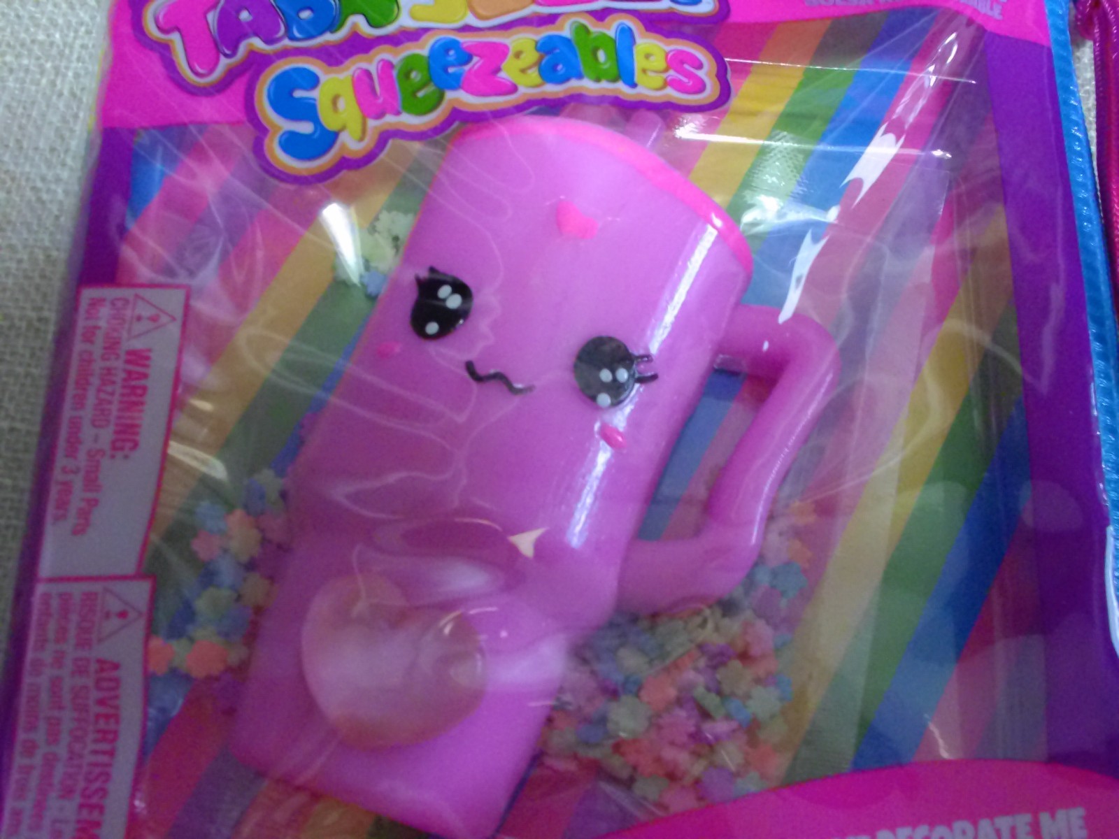 2 Taba Jelly Squeezeables PINK SHAKE AND PINK CUP Squishy, SCENTED Squeeze Toy