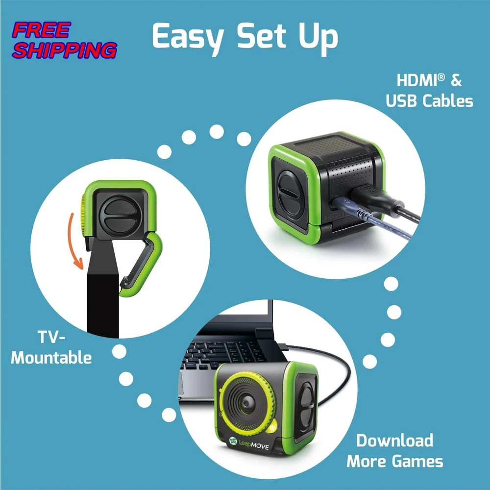LeapFrog LeapMove Active Learning Video Game System 25 Preloaded Games New Gift