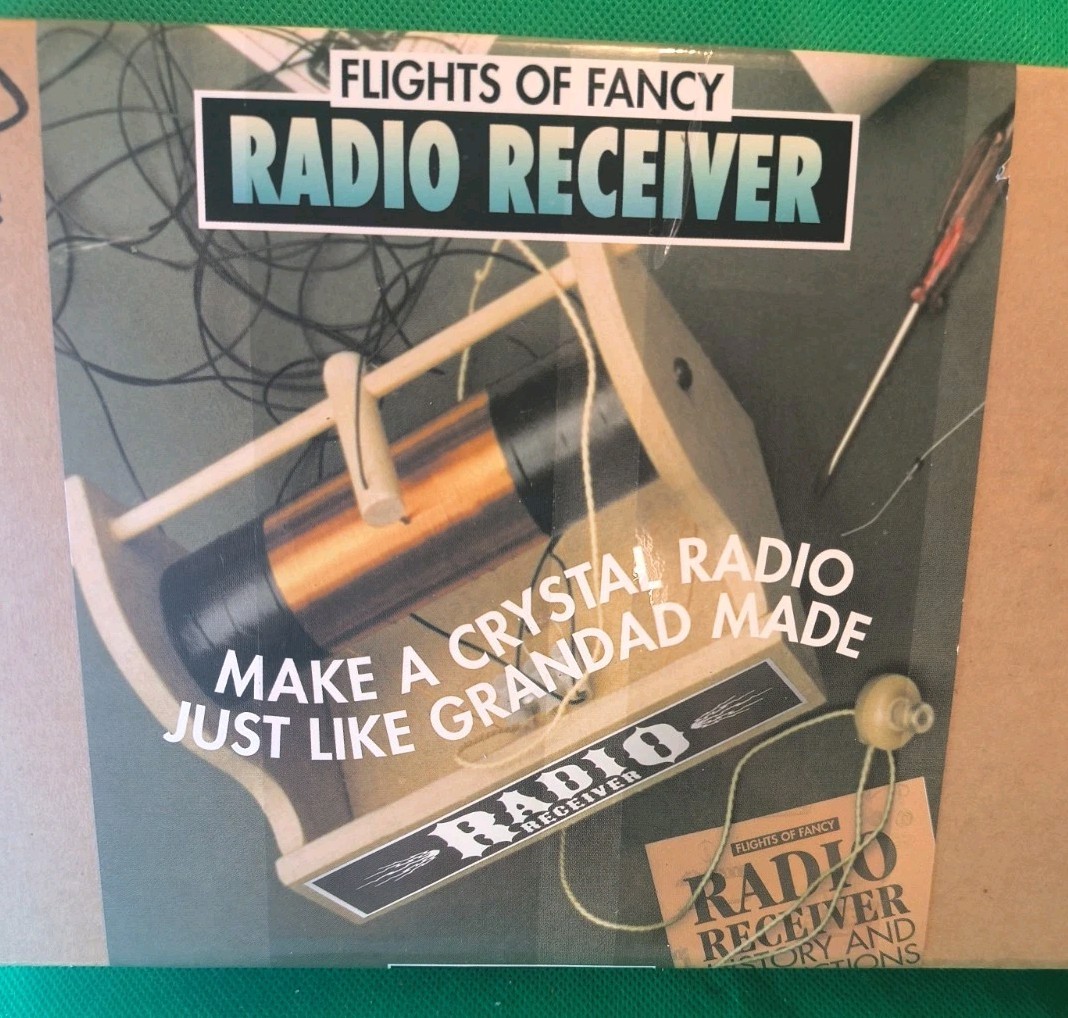 Flights of Fancy Crystal Radio Kit DIY Receiver STEM 1998 Vtg MARKINGS, READ