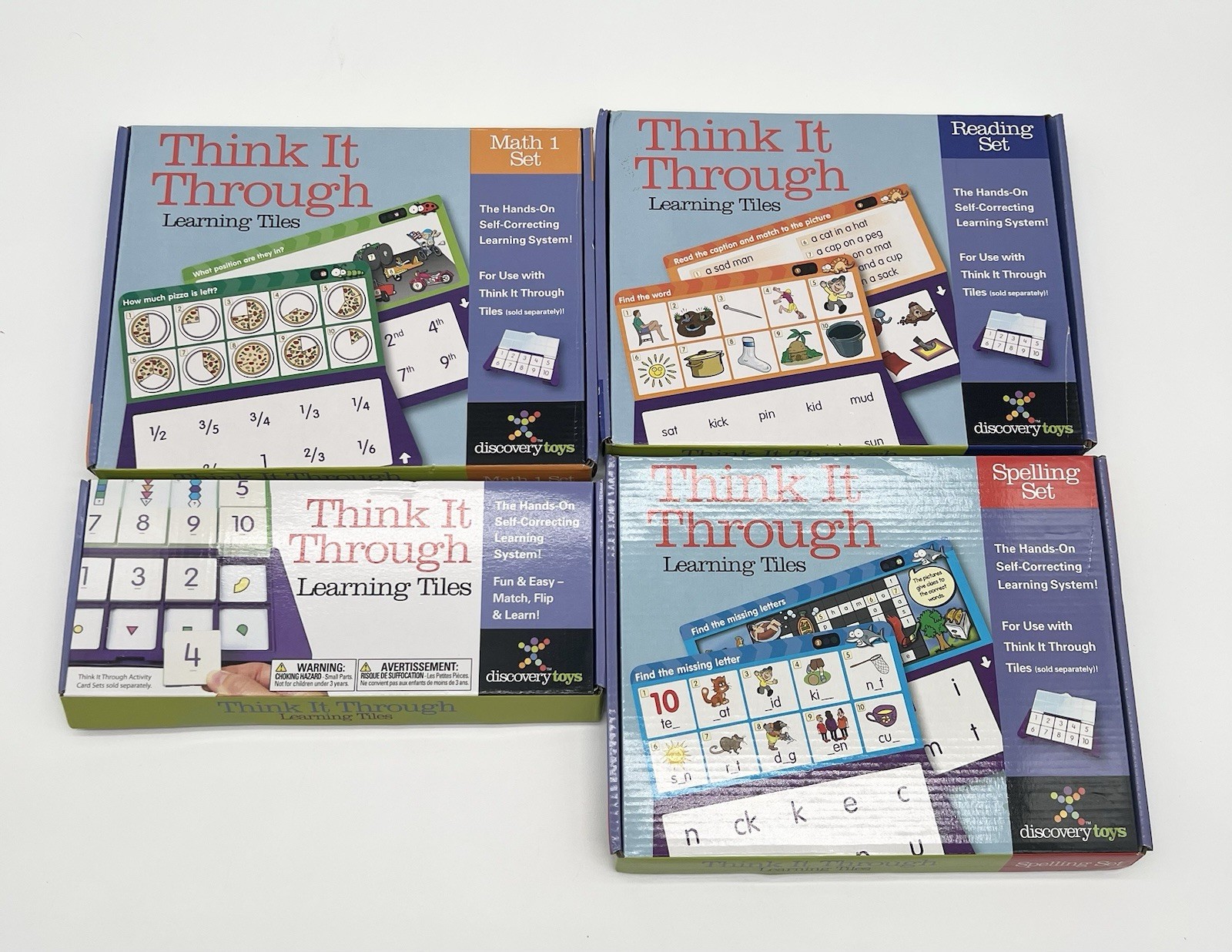 Discovery Toys Think It Through Learning Tiles Hands-On, Reading Spelling & Math