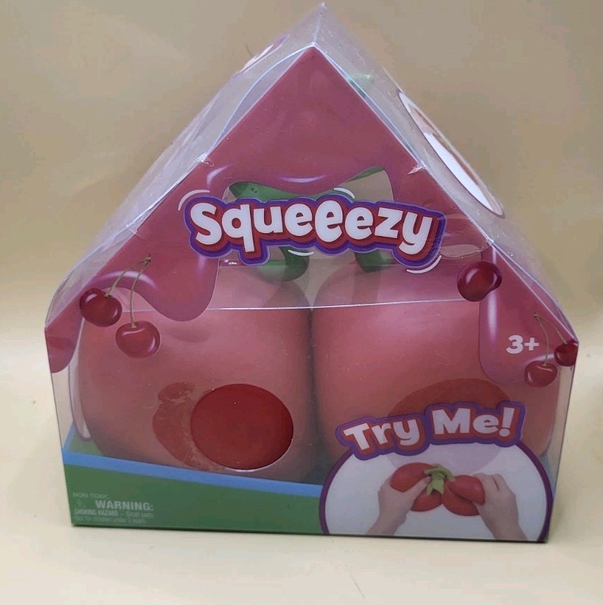 Squeezy Cherry Red/Green Tactile Squeeze Toy Ages 3-4 MPN 571075