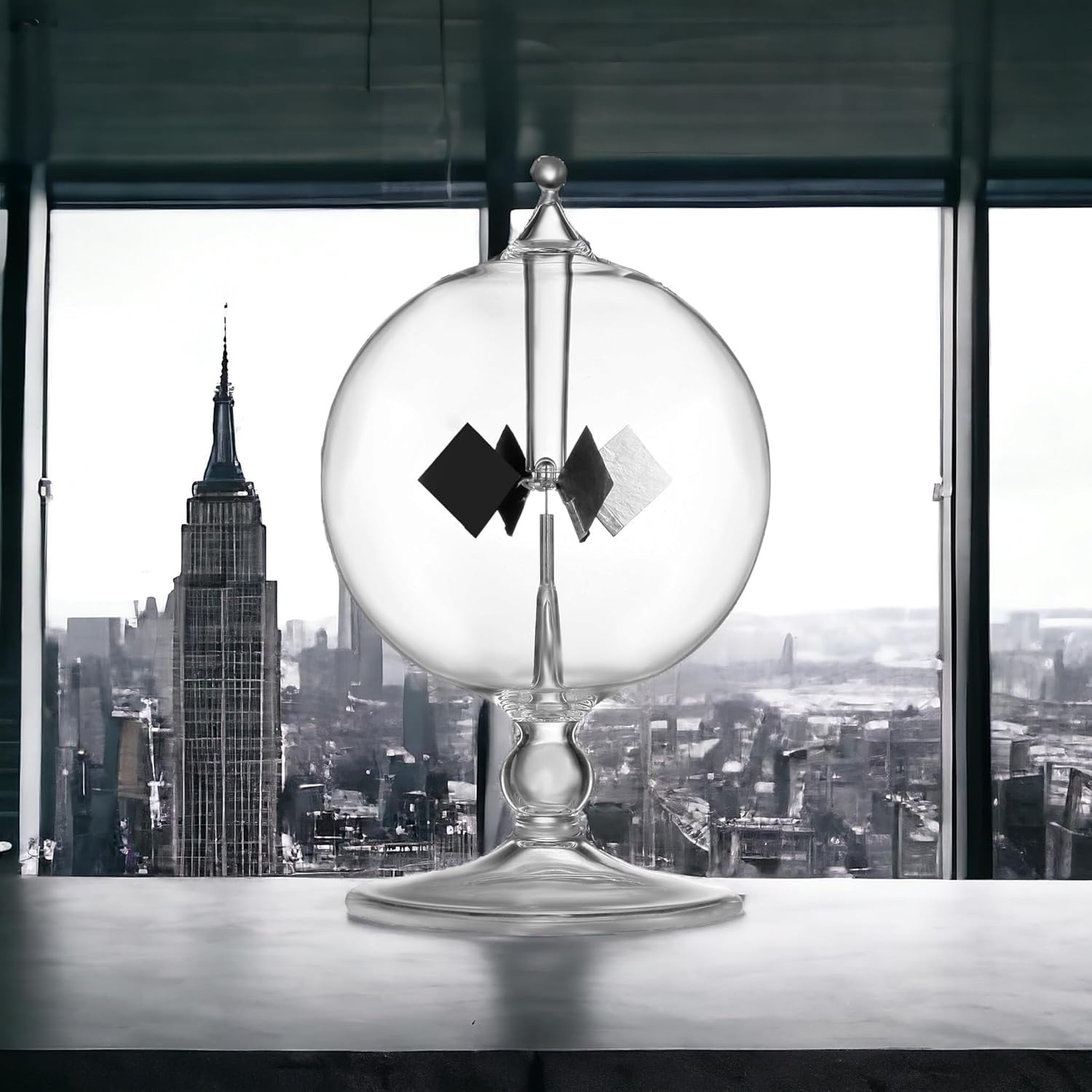 Solar Power Radiometer Glass Windmill for Light Energy Display and Education