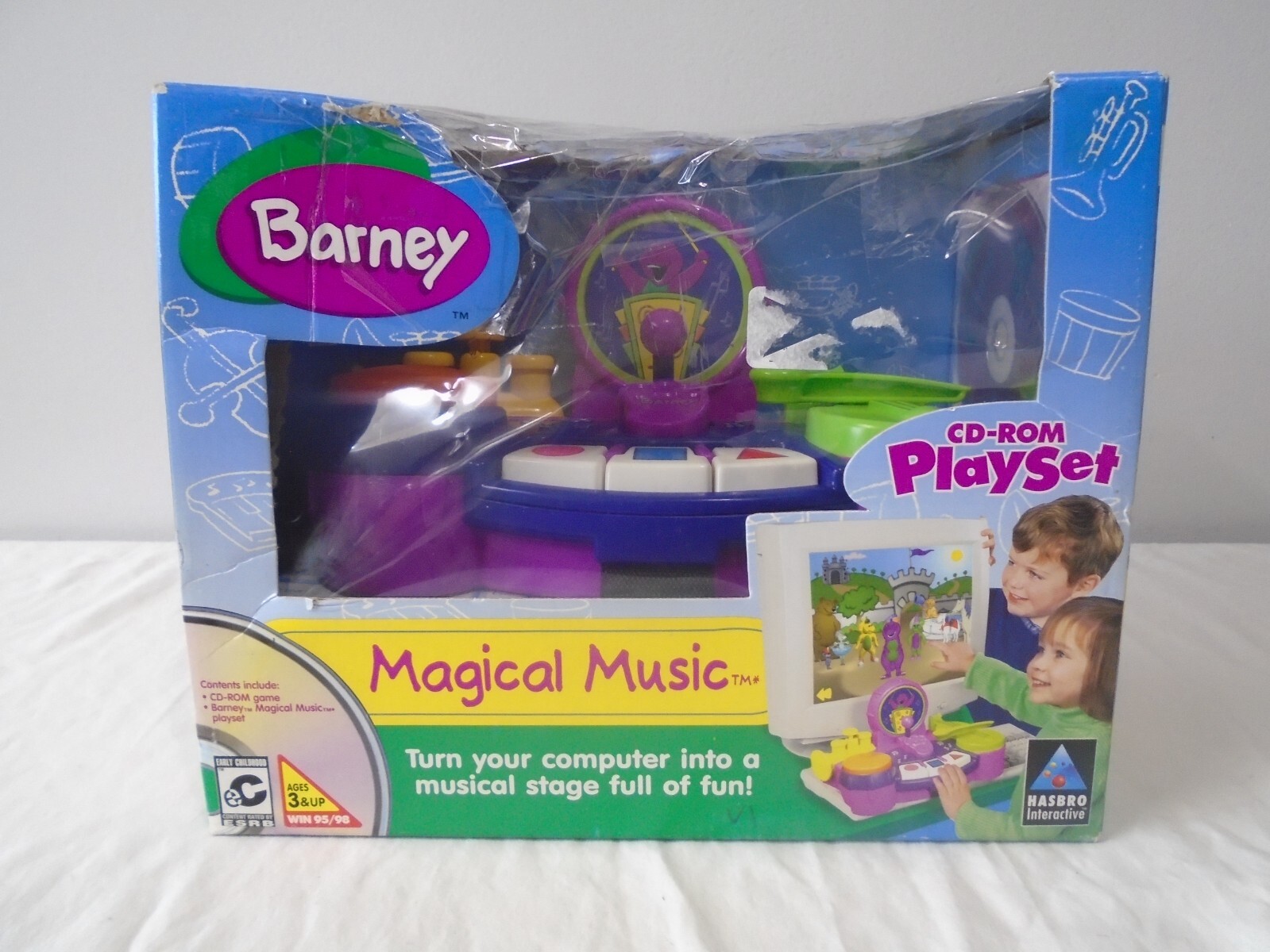 Barney Magical Music CD-ROM Playset [ Lyons & Hasbro 2000 ] [ Brand New ]
