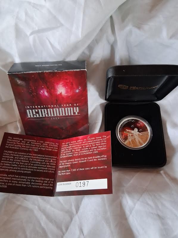 2009 Australia Year of Astronomy .999 Silver Proof Coin