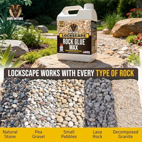 Petra Max Rock Glue for Landscaping, 32 Ounce – Ground Coverage & Pet Safe Mulch