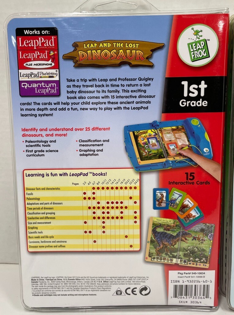 LeapPad LeapFrog Finding Nemo & Leap And The Lost Dinosaur – 1st Grade – Sealed