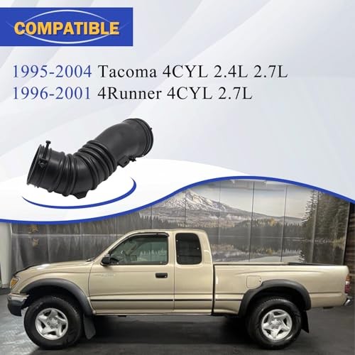 Air Cleaner Intake Hose Tube with Clamps for 1995-2004 Tacoma 4CYL 2.4L 2.7L / 1
