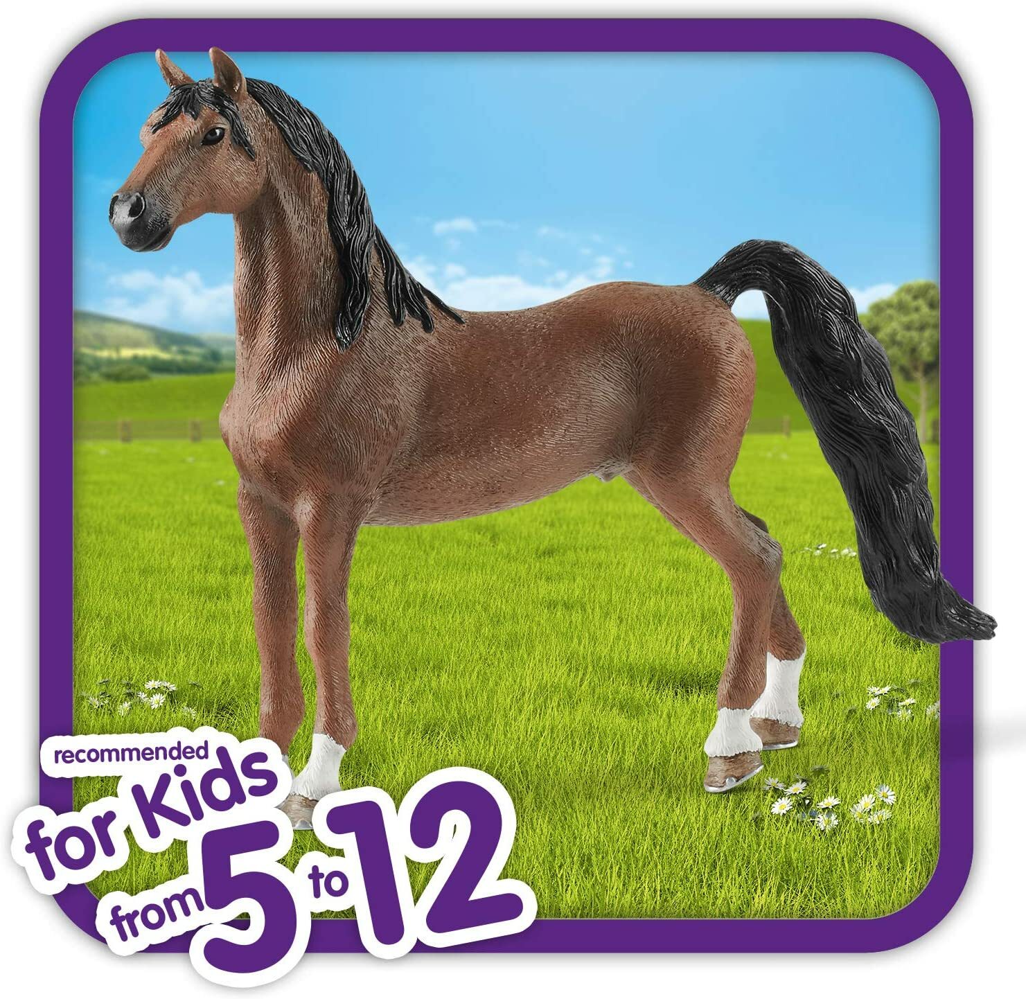 NEW! SCHLEICH Horse Club, Animal Figurine, American Saddlebred Gelding Horse Toy