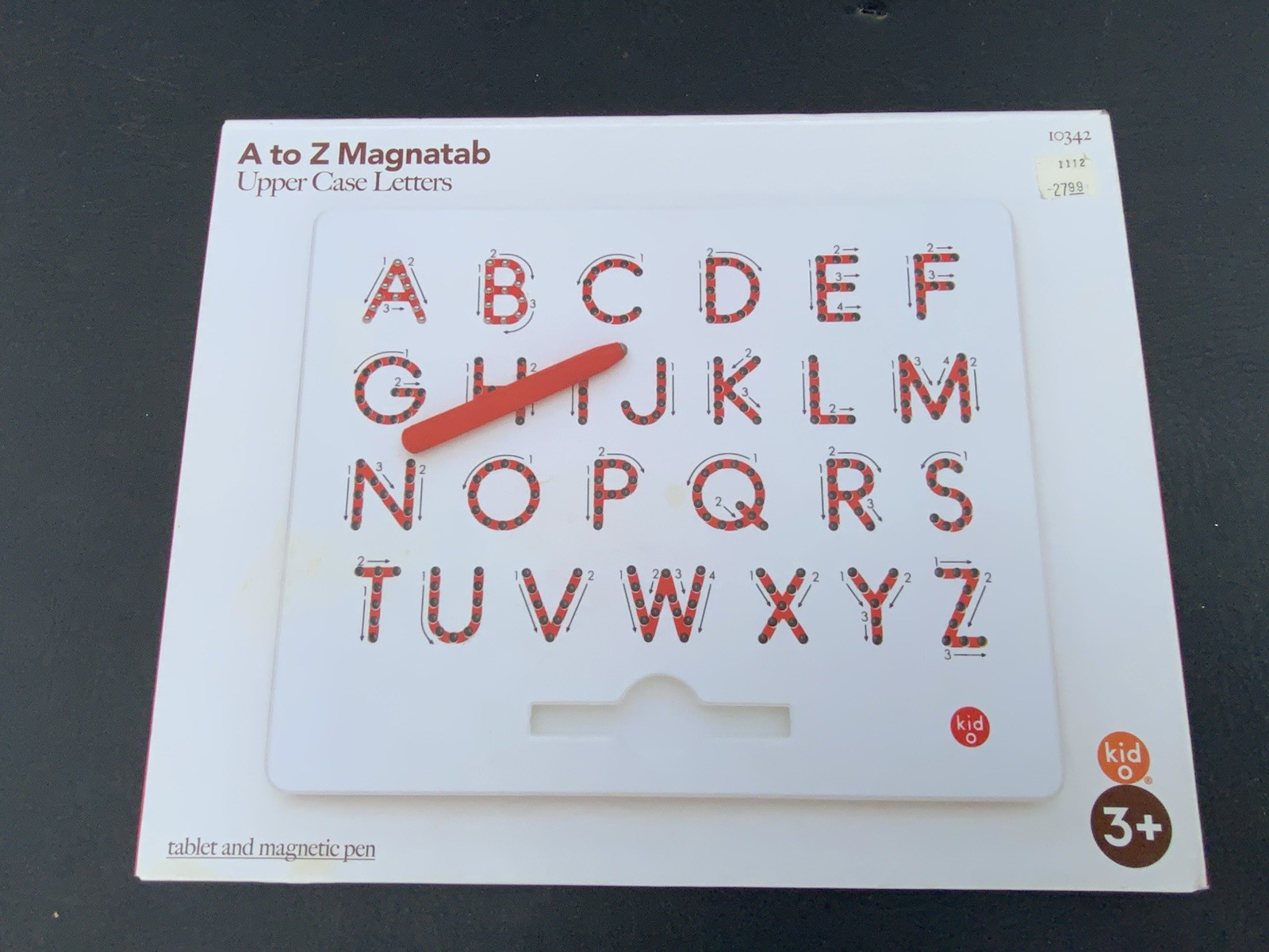 Magnatab A to Z Uppercase Magnetic Pen Activity Letter Writing Learn Teach Kid O