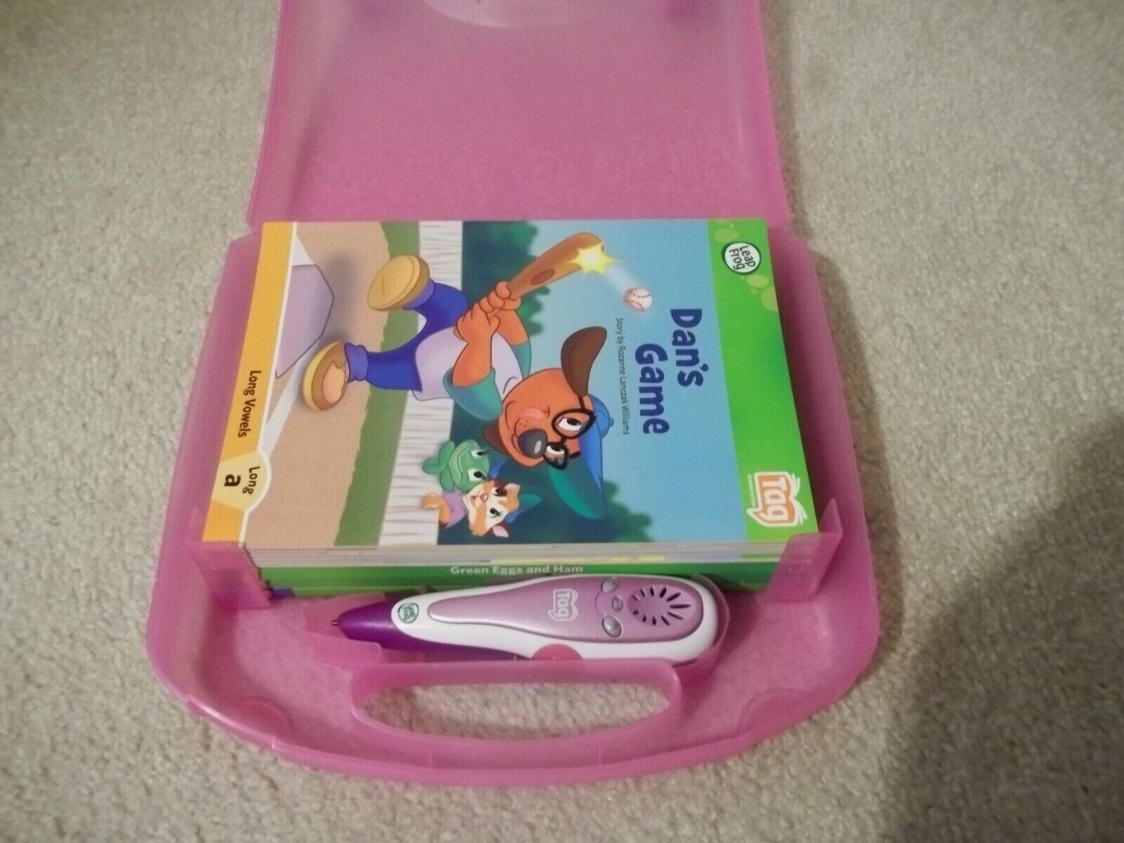 LeapFrog Tag Reader 6 Learn-to-Read Phonics + 3 bks, LeapReader Pen Case 9 books