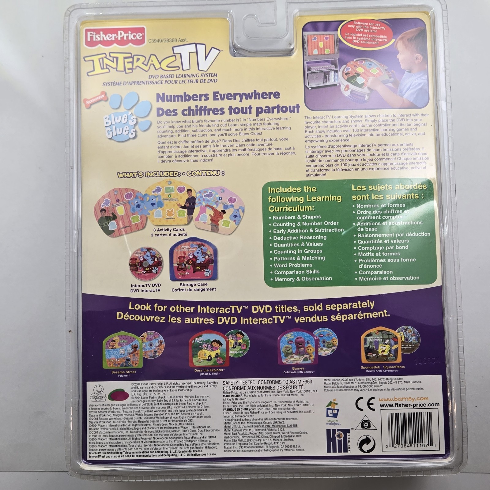 Fisher-Price InteracTV Blues Clues Numbers Everywhere DVD Set C3949 New #D-37