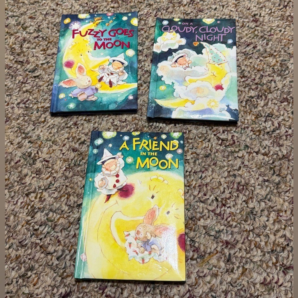 Vintage 1998 Tormont lot of 3 Children’s Moon Theme board books bedtime stories