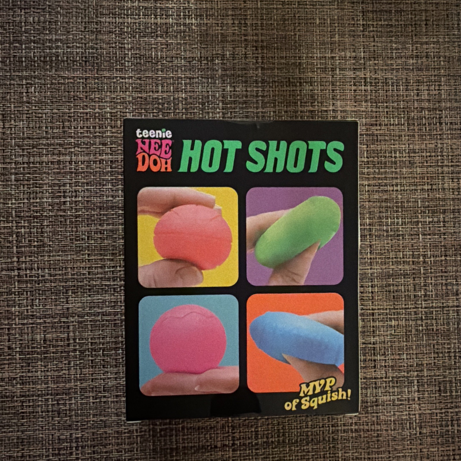 NeeDoh Teenie Hot Shots Mini 4-Pack⚾🏈New Squishy Stress Fidget Toy Sports Ball