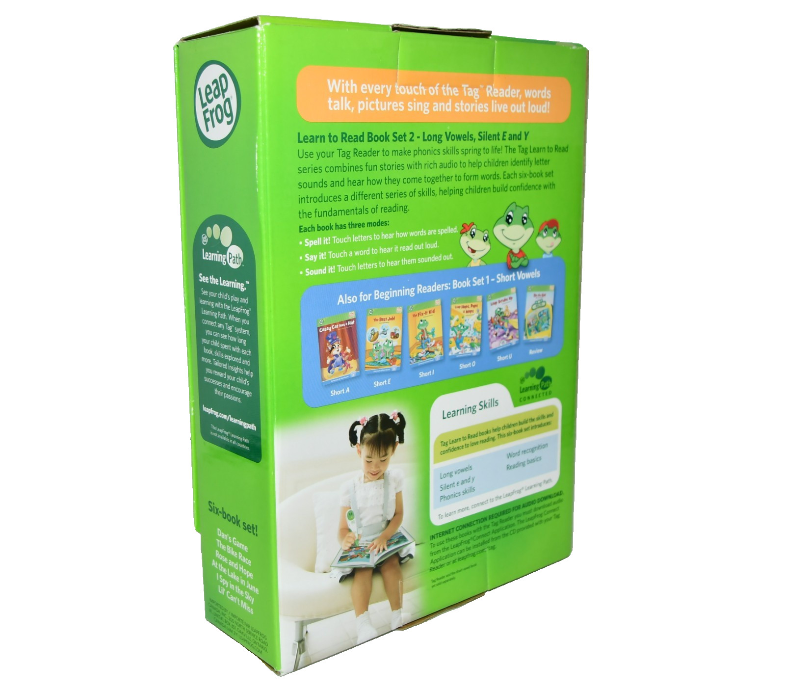 LeapFrog Tag & LeapReader Learn to Read Set 2 ~ Long Vowels ~6 Book Set – NEW